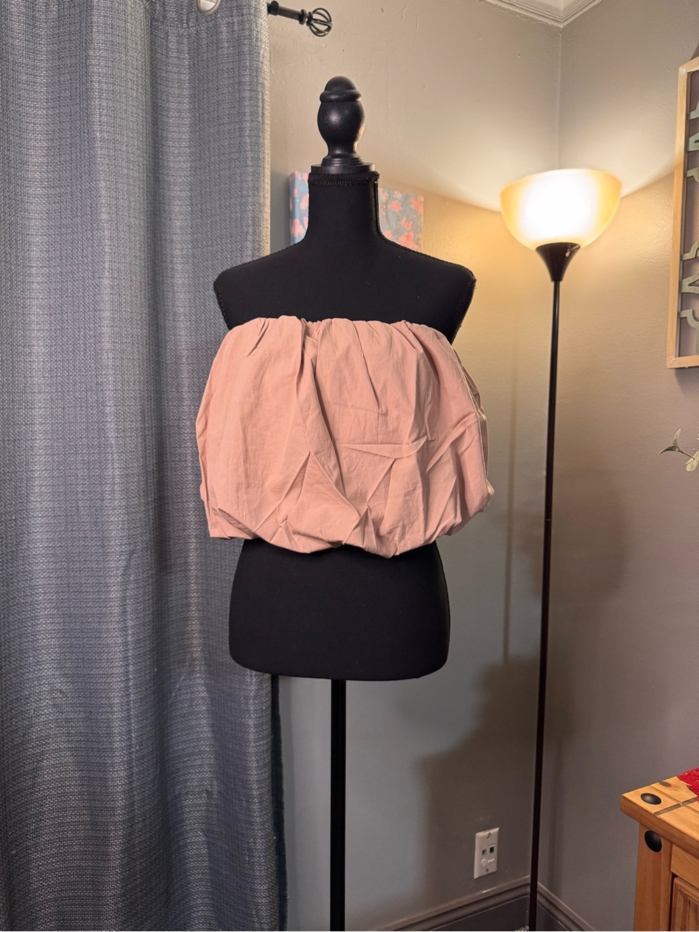 Double Zero Strapless Bubble Tube Top - Dark Taupe